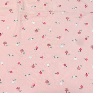 Spencer By Jaclyn Smith 100% Organic  Cotton Pink Mushroom Baby Blanket